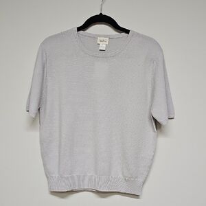 Neiman Marcus Cashmere Sweater, Light Gray, Sz XL, CARDIGAN AVAILABLE